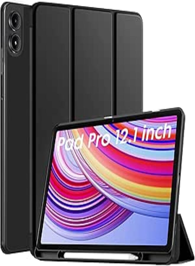 Robustrion Cover for Redmi Pad Pro 12.1 Cover Case, Flip Cover with Pencil Holder for Redmi Pad Pro Tablet 12.1 inch [ Auto Sleep Wake Support] - Black
